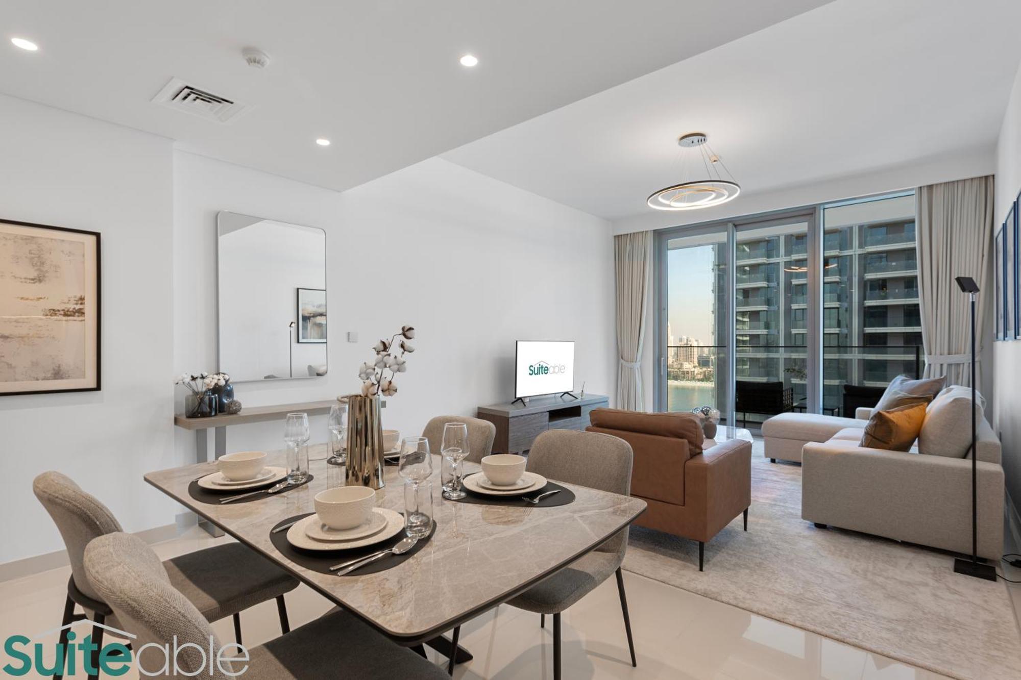 Apartment Serene Sea View Unit In Iconic Emaar Beachfront Dubai